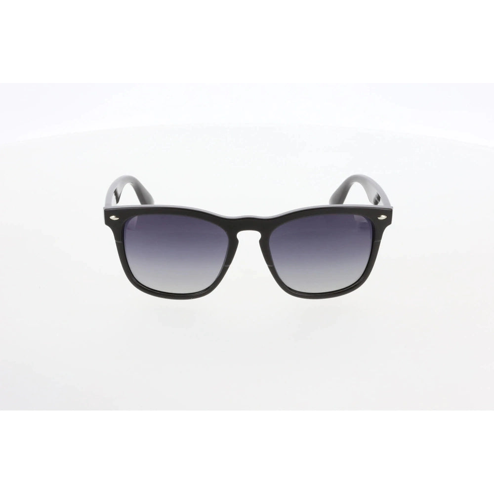 Unisex Geometric Sunglasses, Black Bone Frame, Polarized Navy Blue Gradient Lenses, UV Protection – HAWK 2184 01
