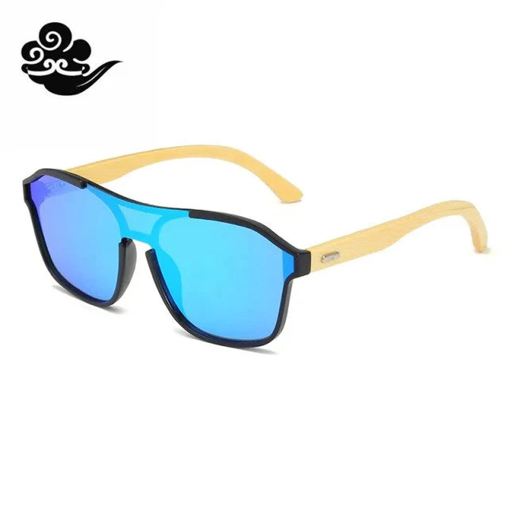 Unisex Handcrafted Bamboo Sunglasses, Eco-Friendly Lightweight Frame, Full UV Protection, Unique Wood Grain – Ecorim