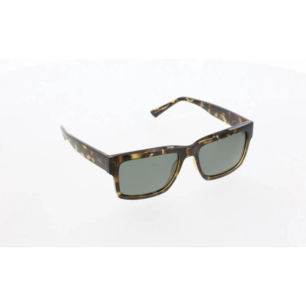 Men's Geometric Sunglasses, Green Bone Frame, Brown Temples, Lightweight All-Day UV Protection – HAWK 2086 02