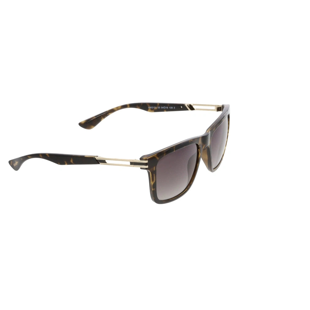 Men's Geometric Sunglasses, Brown Bone Frame, Smoked Gradient Lenses, All-Day UV Protection – HAWK 2121 03