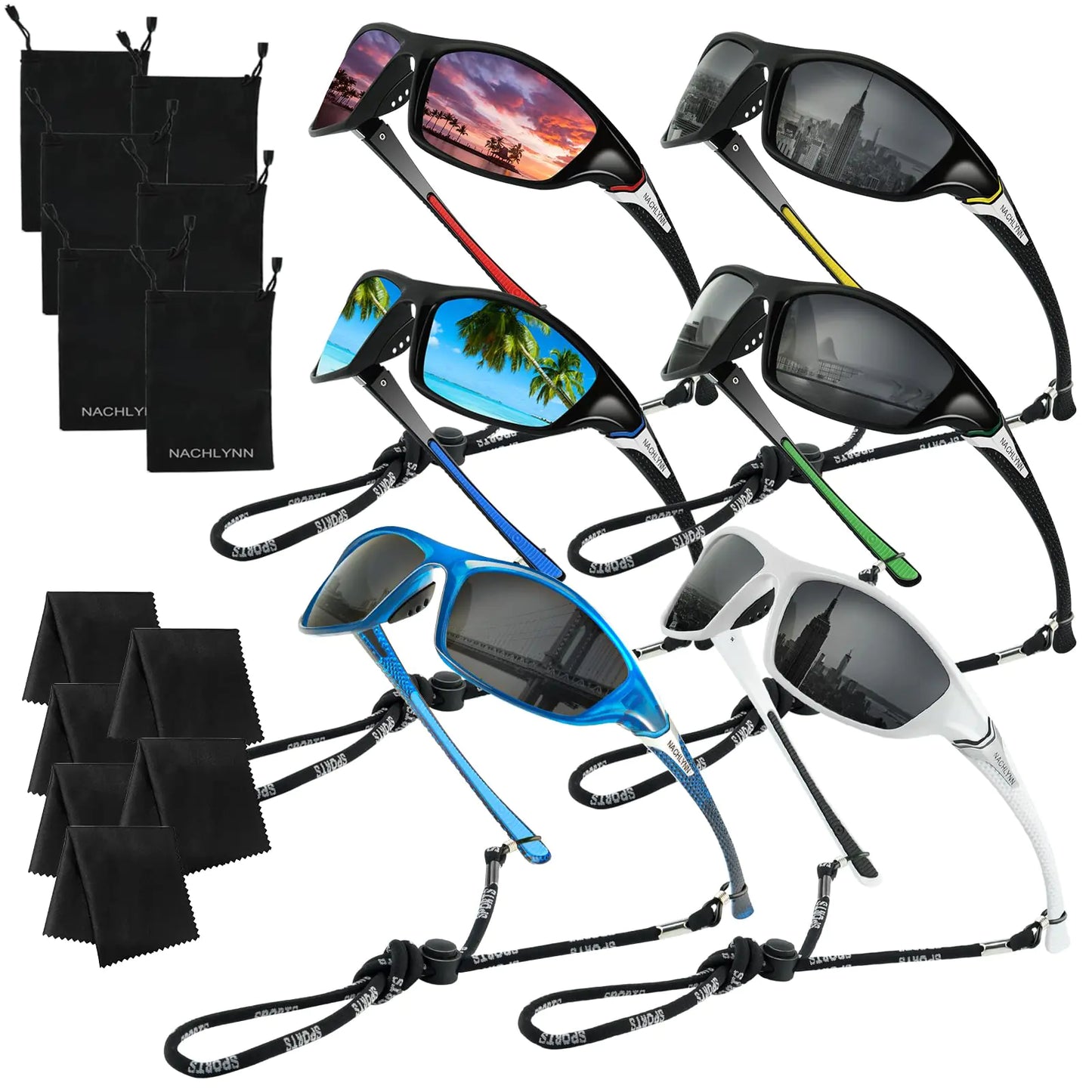 6-Pack Ultimate Sports Sunglasses Set