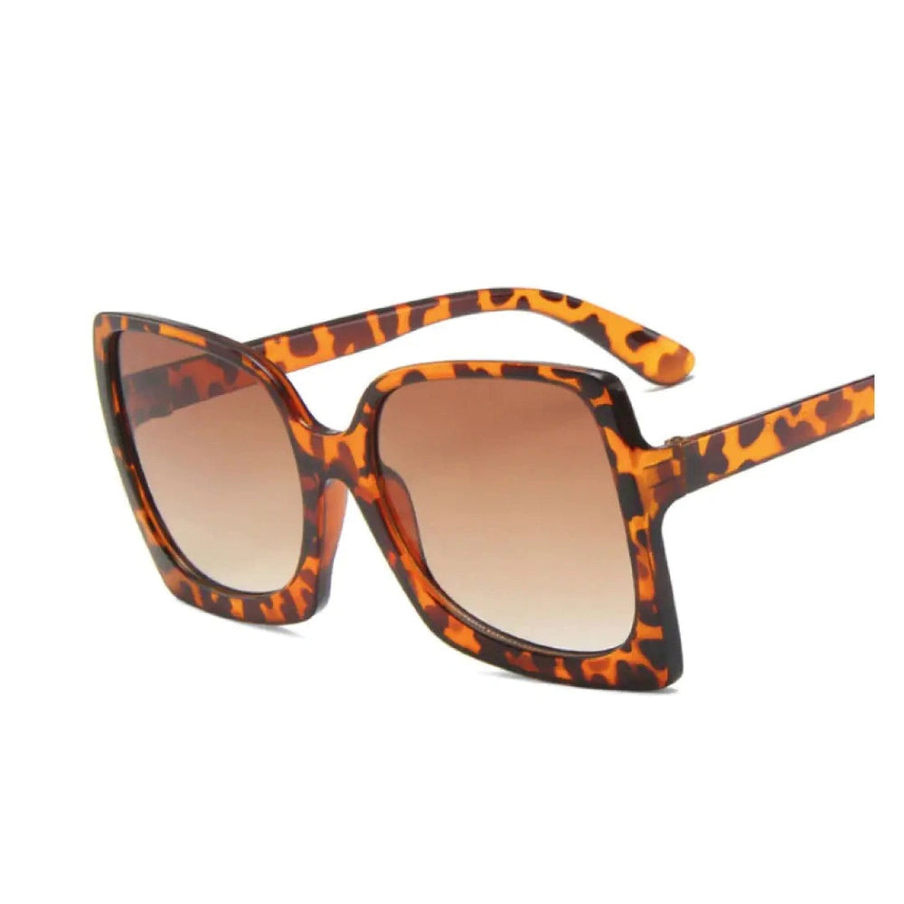 Women's Retro Oversized Square Sunglasses, Lightweight Polycarbonate Frame, UV400 Acrylic Lenses, Includes Case – Athina