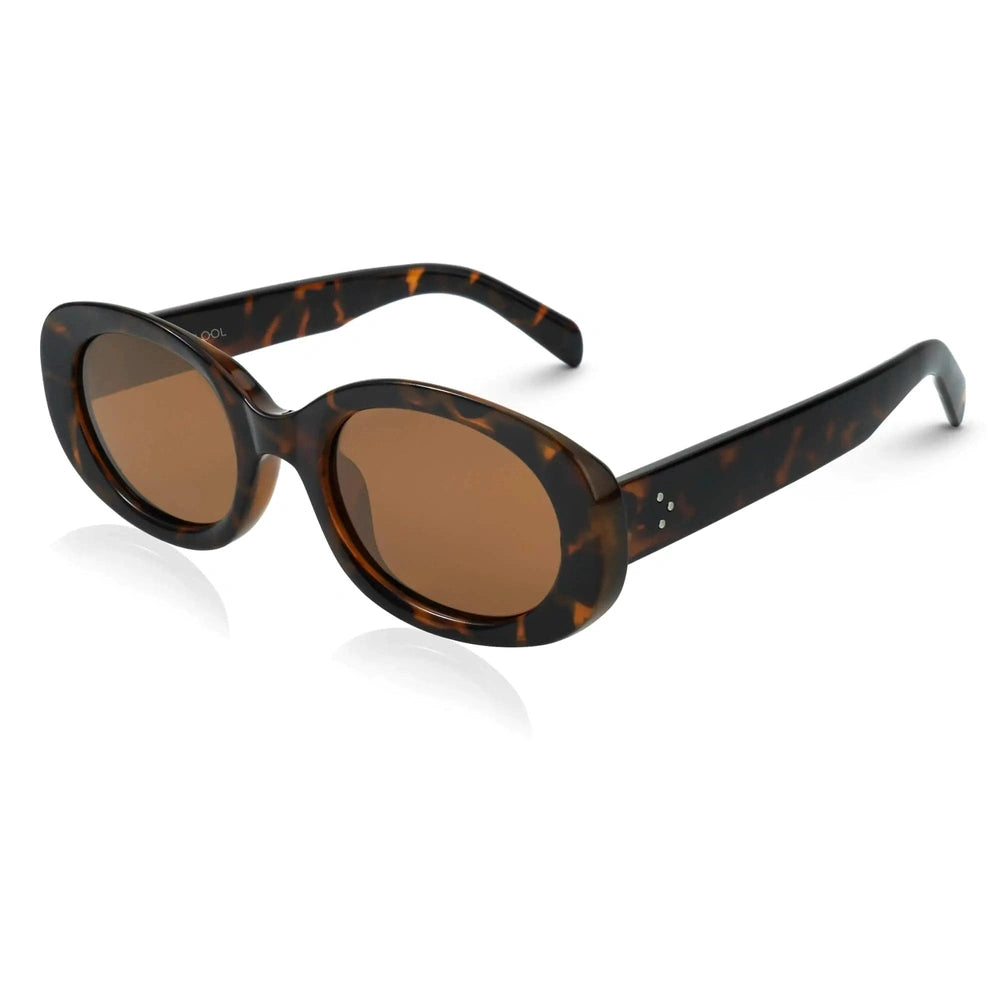 Women's Retro Oval Polarized Sunglasses, TAC UV400 Lenses, Chunky Plastic Frame, 90s Vintage Style – Zeelool