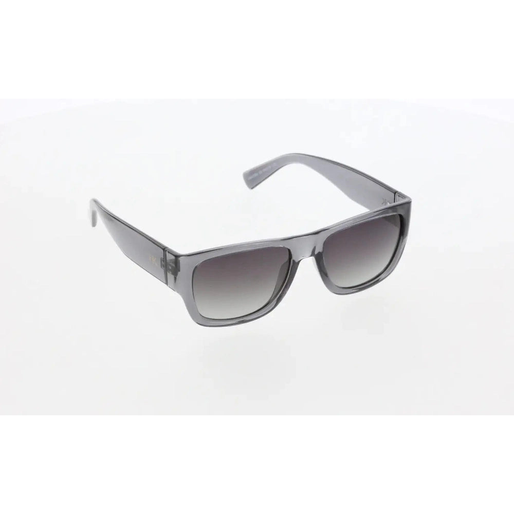 Unisex Geometric Sunglasses, Green Bone Frame, Smoke Temple Detail, Lightweight All-Day UV Protection – HAWK 2088 03