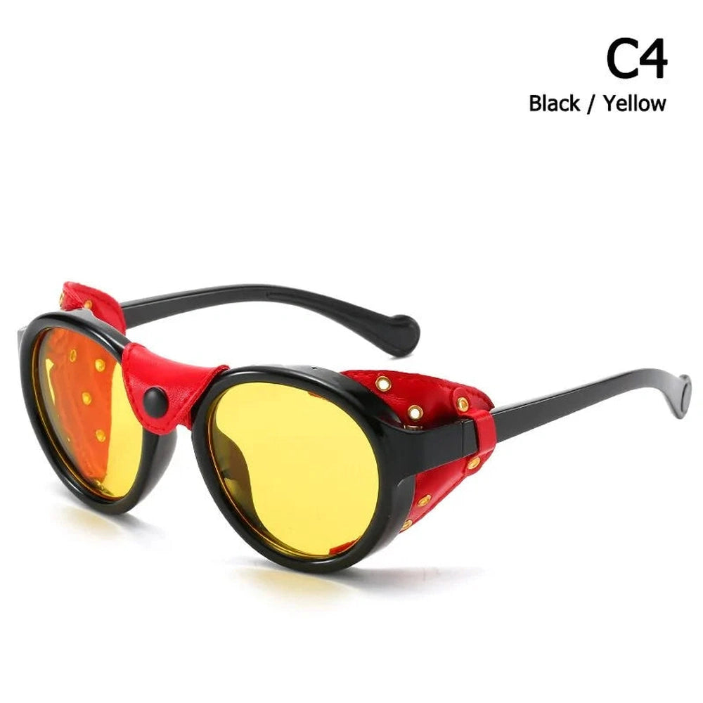 Unisex Punk Polarized Sunglasses, Acetate Frame, HD Mirror Gradient UV400 Lenses, Glare-Free Outdoor Wear – Edgevex