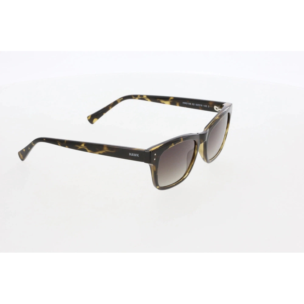 Women's Geometric Sunglasses, Brown Bone Frame, Brown Gradient Lenses, All-Day UV Protection – HAWK 2158 02