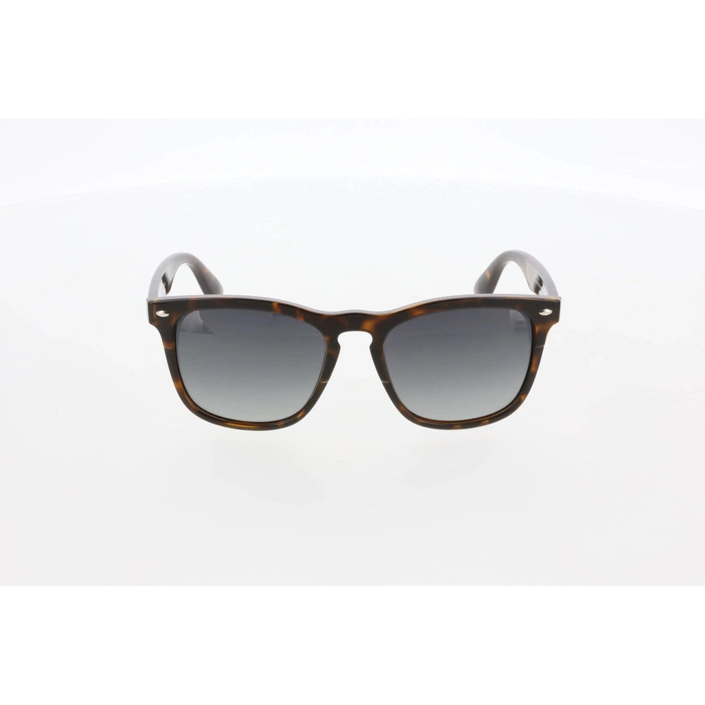 Unisex Geometric Sunglasses, Brown Bone Frame, Polarized Green Gradient Lenses, UV Protection – HAWK 2184 02