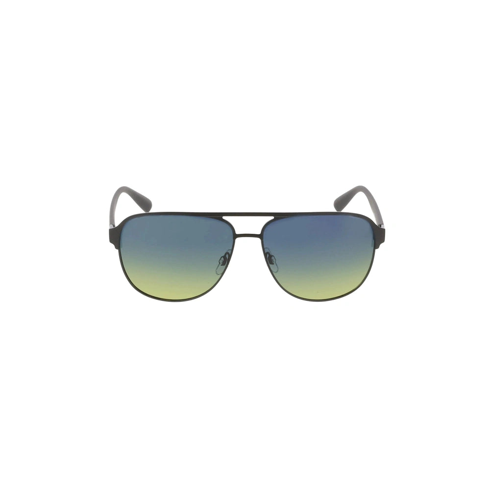 Men's Geometric Sunglasses, Gunmetal Frame, Polarized Navy Blue Gradient Lenses, UV Protection – HAWK 2130 01