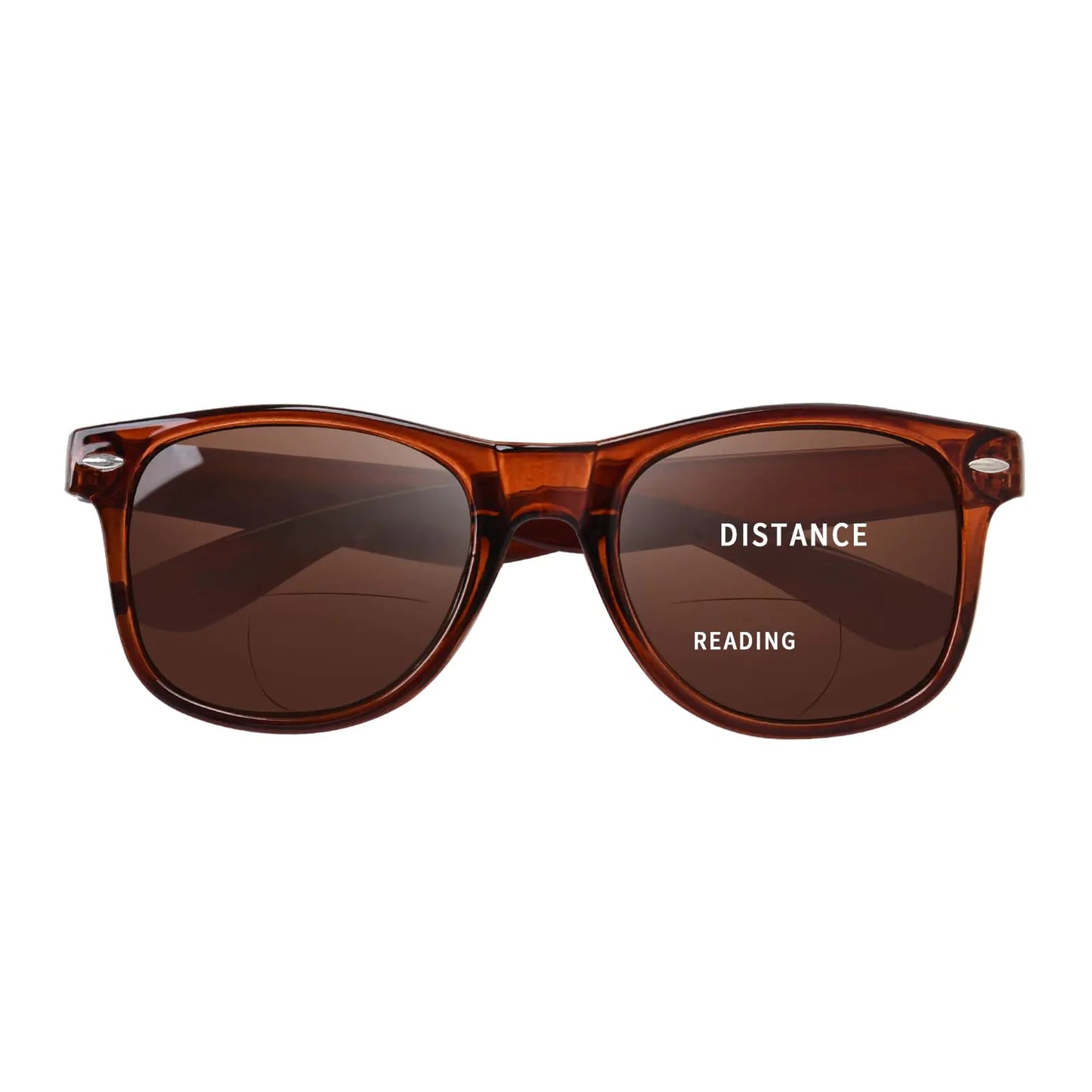 Bifocal Reading Sunglasses 2.5 Magnification UV400 Protection Brown Classic Outdoor