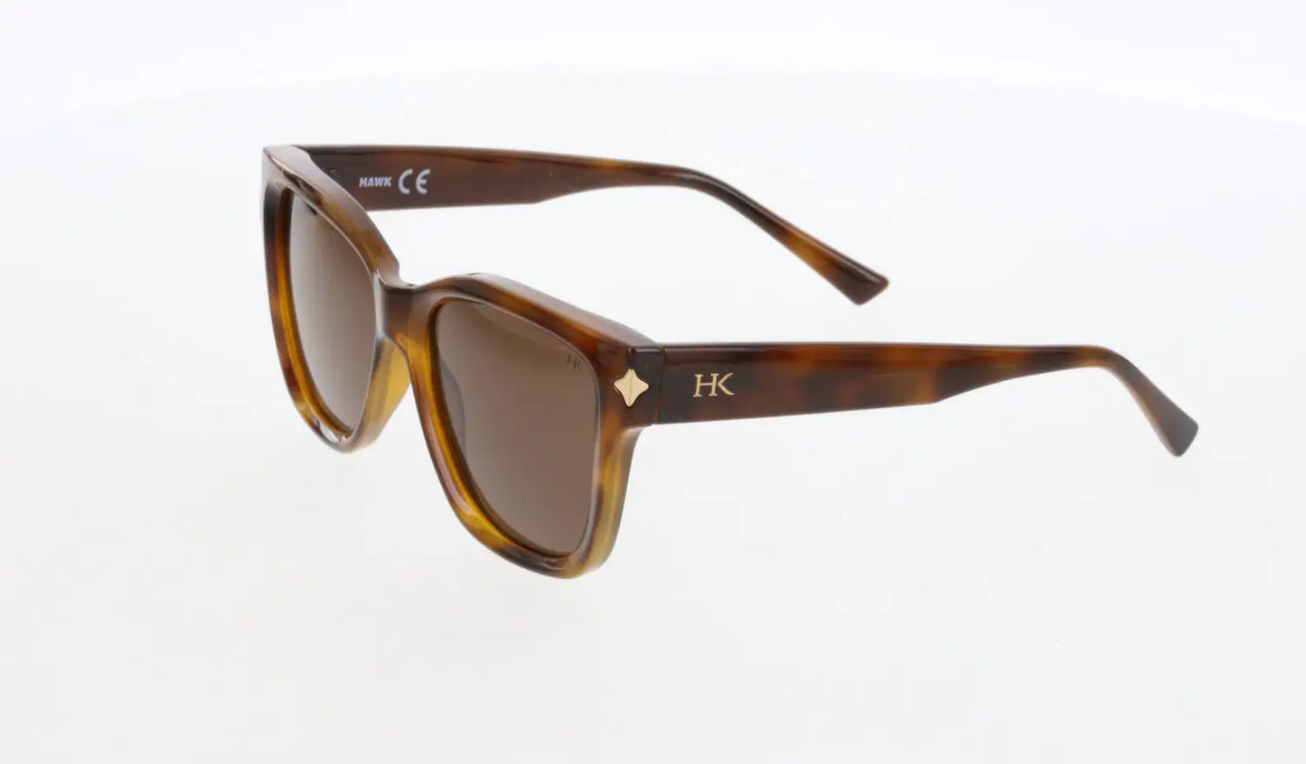 HAWK SUN 2081 02 - Geometric Brown Sunglasses for Women