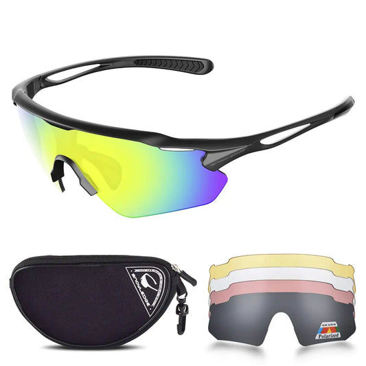 Sports Unisex Sunglasses with 5 Interchangeable Lens